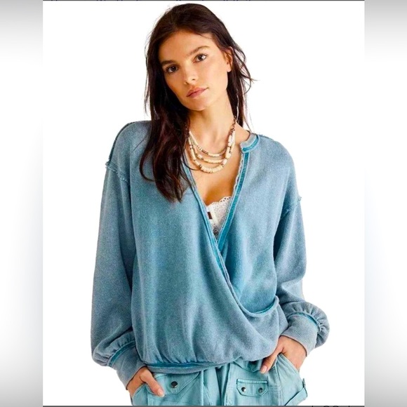 We The Free Tops - We The Free Anyway Tee in Deep Teal NWT size Large